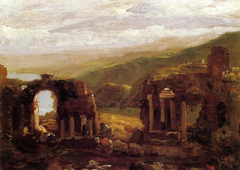 Thomas Cole Ruins of Taormina oil painting image
